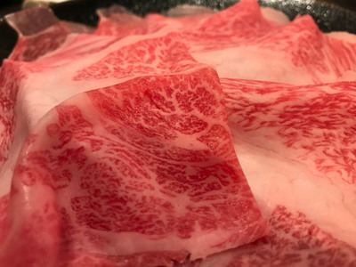 Sehr dünn geschnittenes Wagyu für Shabu Shabu