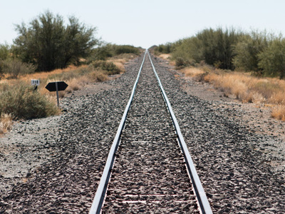 Bahngleise auf dem Weg nach Mariental
